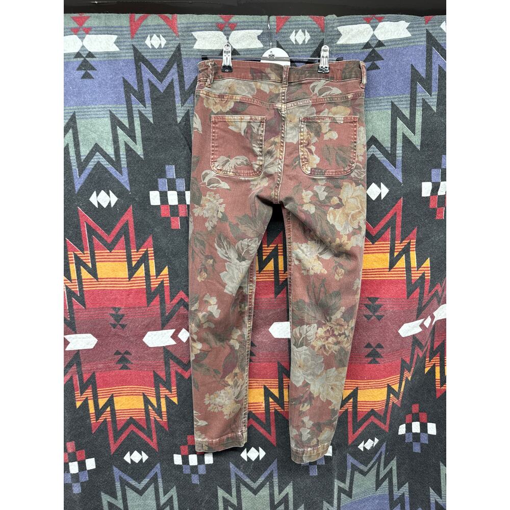 Anthropologie Pilcro Floral Buttonfly 26 Straight Leg High Rise Chino Pants - Picture 4 of 6